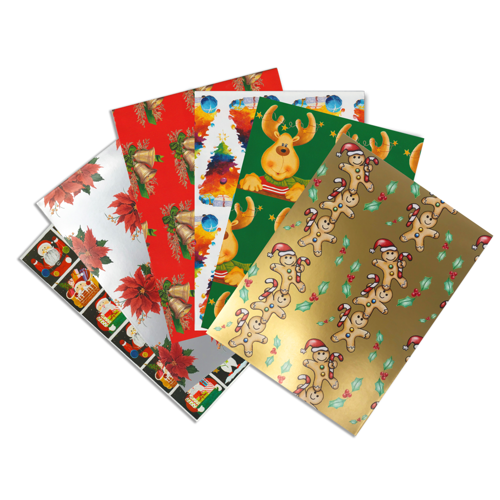2024 Square Canvas Christmas Gift Wrap Fan Opt1