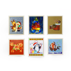 2025 Square Canvas Christmas Gift Wrap Tags