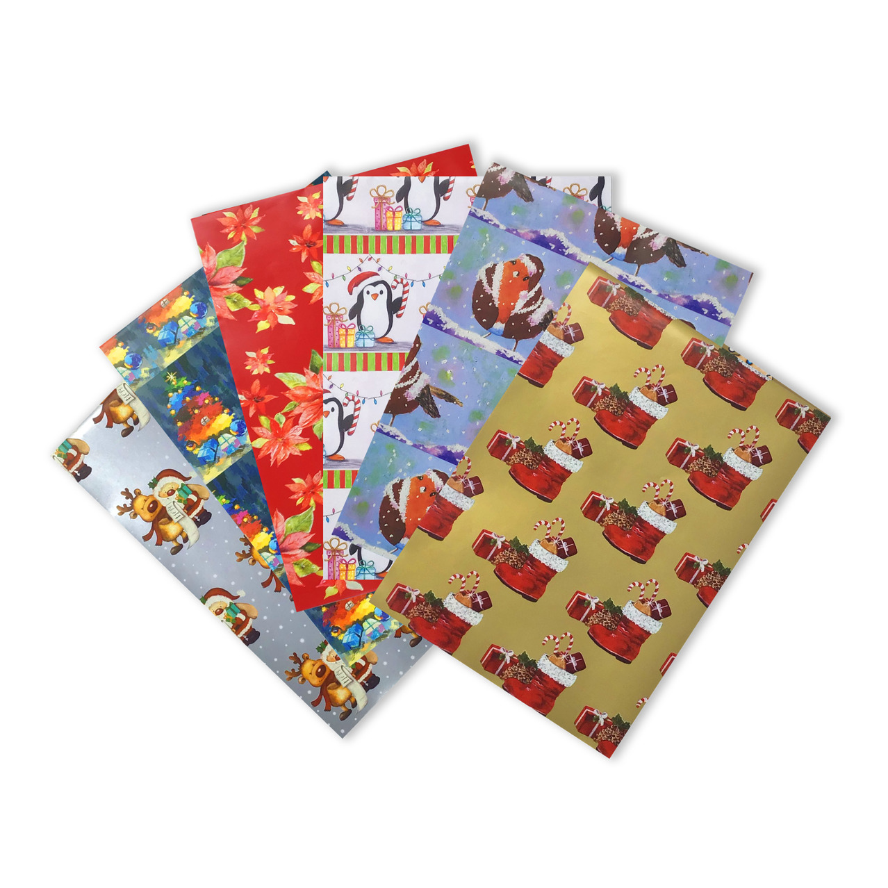 2025 Square Canvas Christmas Gift Wrap Fan